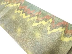 引箔流水模様織出し袋帯